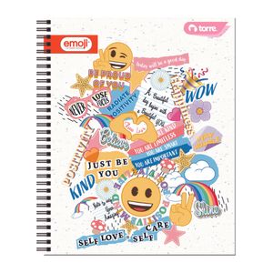 Cuaderno universitario Emoji 7mm 100 hjs.