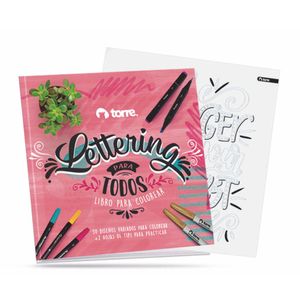 Libro Colorear Lettering 32 Hjs.