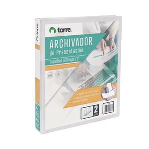 Archivador Presentación Blanco Carta - 2 Anillos 2"