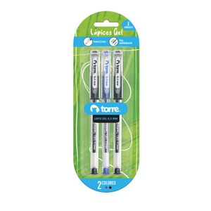 Blister 3 Lápices Gel 0,5 mm Mix Colores