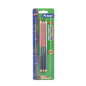 Blister Set 3 Lápices Bicolor Azul-Rojo
