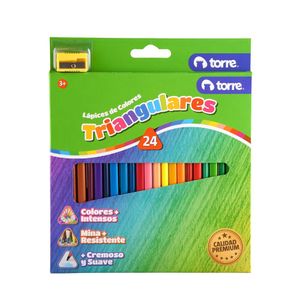 Lápices Triangulares 24 Colores