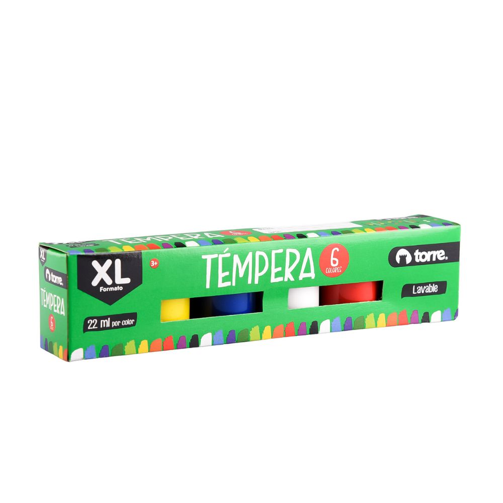 Pack De 6 Témperas MILAN – Colores Básicos Para Manualidades Y Arte Infantil, Fórmula De Alta Cobertura Y Secado Rápido, Ideal Para Colegio Y Dibujo Creativo