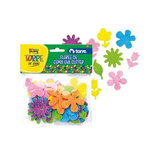 Flores Glitter Goma Eva