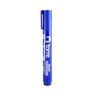 Marcador Permanente Punta Biselada Azul