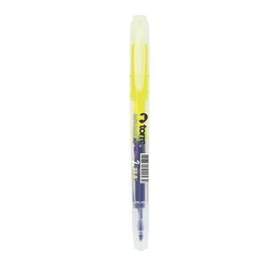Destacador Punta Biselada Tipo Lápiz Bicolor Morado-Amarillo
