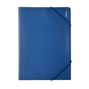 Carpeta Pvc Cartera C/Elástico Azul Auca