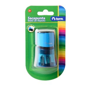 Blister Sacapuntas Doble con Depósito Forma Cilíndrica 1 Unid.