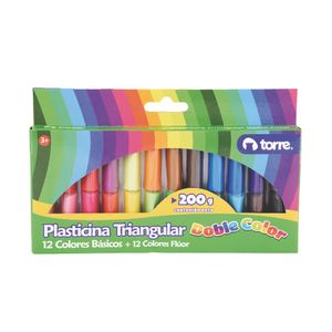 Plasticinas Doblecolor 24 Colores