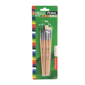 Set Pinceles Mixtos Plano-Redondo