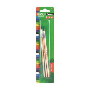 Set Pinceles Redondos N° 2 - 4 - 8