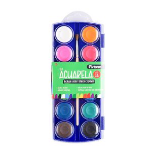 Set Acuarela 12 Colores Incluye Pincel