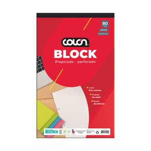 Block Colon Oficio Composición 80 hjs.