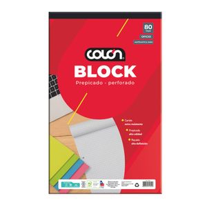 Block Colon Oficio Matemática 5mm 80 hjs.