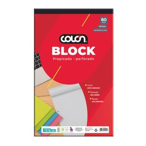 Block Colon Oficio Matemática 7mm 80 hjs.