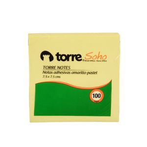 Torre Notes Amarillo 7,5x7,5 cm 100hjs.