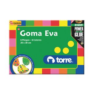 Bolsón Goma Eva 6 Colores - 6 Pliegos