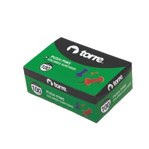 Caja Push Pins Jumbo Colores Surtidos 100 Unid.