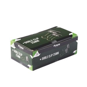 Caja Doble Clip Negro 25 mm - 12 Unid.