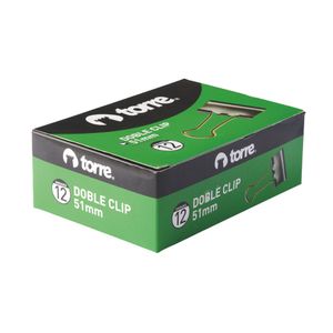 Caja Doble Clip Negro 51 mm - 12 Unid.