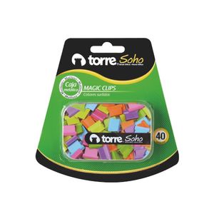 Caja Metálica Magic Clips Colores 40 Unid.
