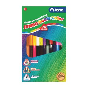 Lápices Jumbo Doblecolor 12x24 Triangular