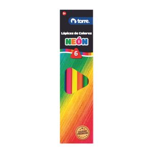 Lápices Neón 6 Colores Triangulares