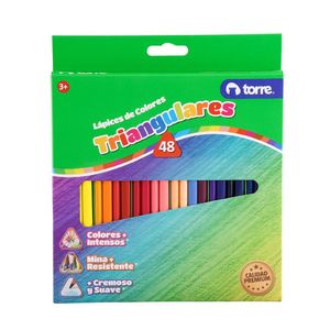Lápices Triangulares 48 Colores