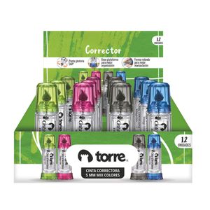 Cinta Correctora 5 mm 6 mt Mix Colores