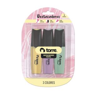 Blister Set Destacadores Pasteles 3 Colores/3 Unid