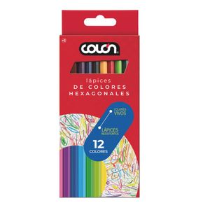 Lápices 12 Colores Hexagonal