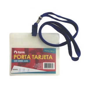 Porta Tarjeta con Cordel Azúl