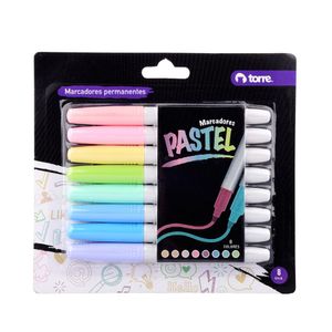 Set Marcadores Permanentes Pastel 8 Colores
