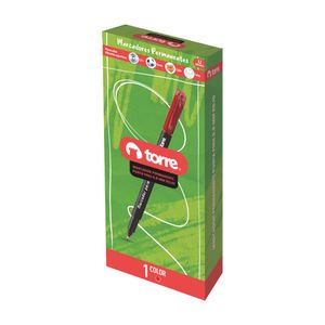 Marcador Permanente Punta Fina 0,8 mm Rojo
