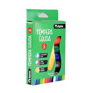 Témpera Sólida 6 Colores