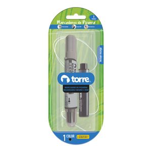 Blister Marcador Pizarra Recargable Negro
