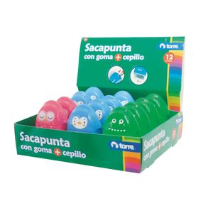 Sacapuntas con Goma + Cepillo 1 Unid. (PDQ)