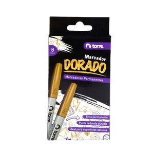 Marcador Permanente Dorado