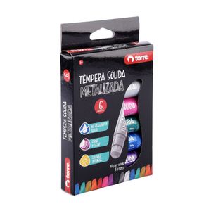 Témpera Sólida Metálica 6 Colores