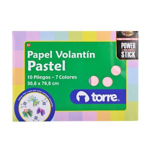 Bolsón Papel Volantín Colores Pasteles 10 Pliegos - 7 Colores