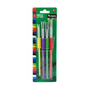 Set Pinceles Soft Touch Colores 4 Colores 4 Unid.