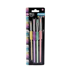 Set Pinceles Soft Touch Colores Pastel 4 Colores 4 Unid.