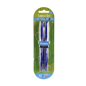 Blister 2 Bolígrafos Gel Borrables Azul