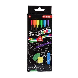 Set Fineliner 6 Colores Neón