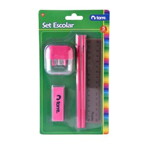 Blister Set Escolar 2 Grafito + Goma + Sacapunta + Regla