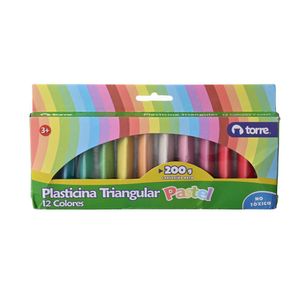 Plasticina Triangular 12 Colores Pasteles