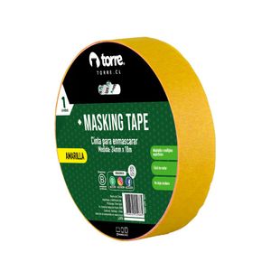 Cinta Masking Color Amarilla 24 mm x 28 mt