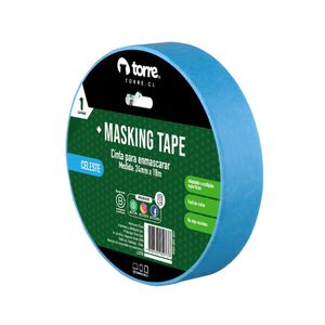 Cinta Masking Color Celeste 24 mm x 28 mt