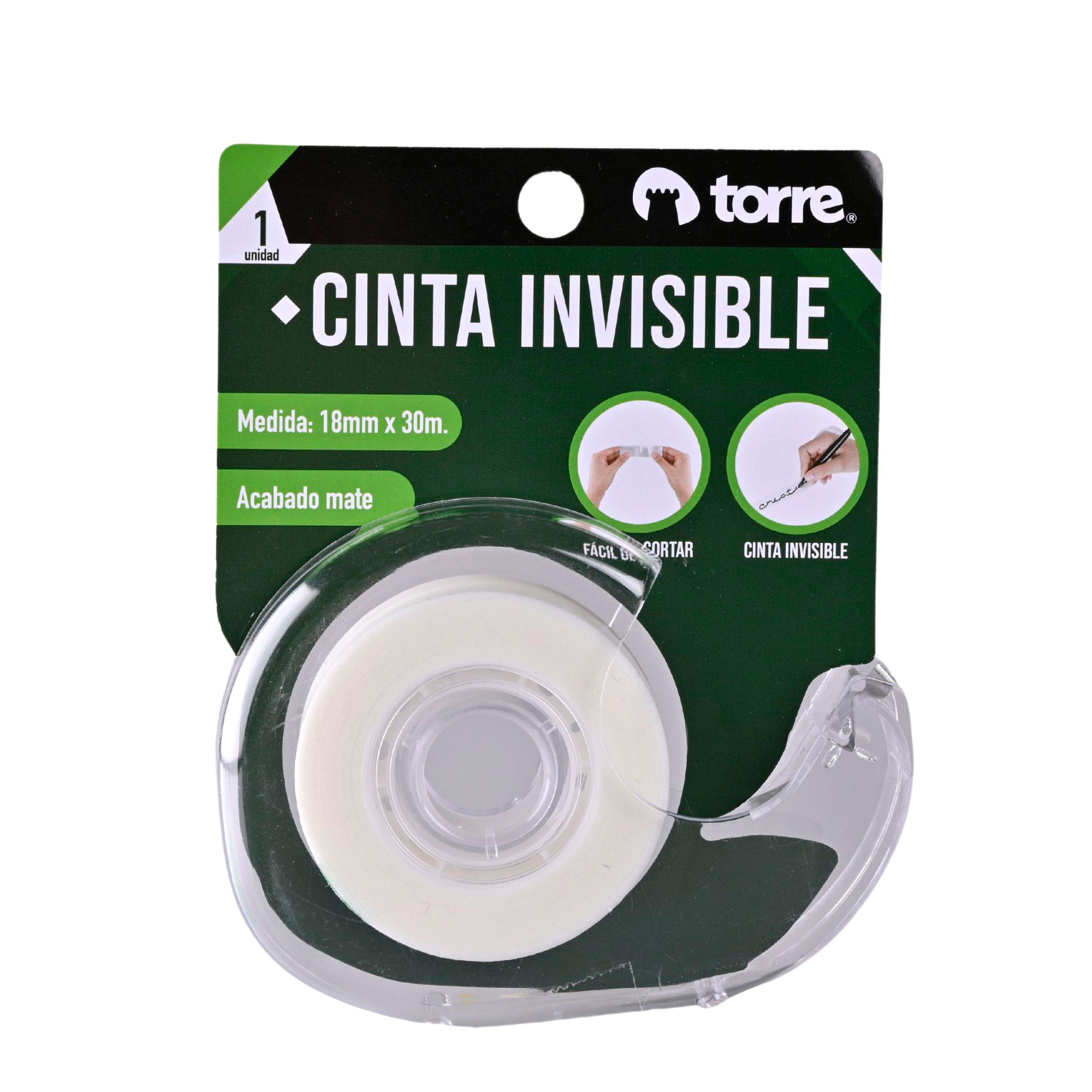 Cinta Invisible C/Dispensador 18Mmx30M Torre