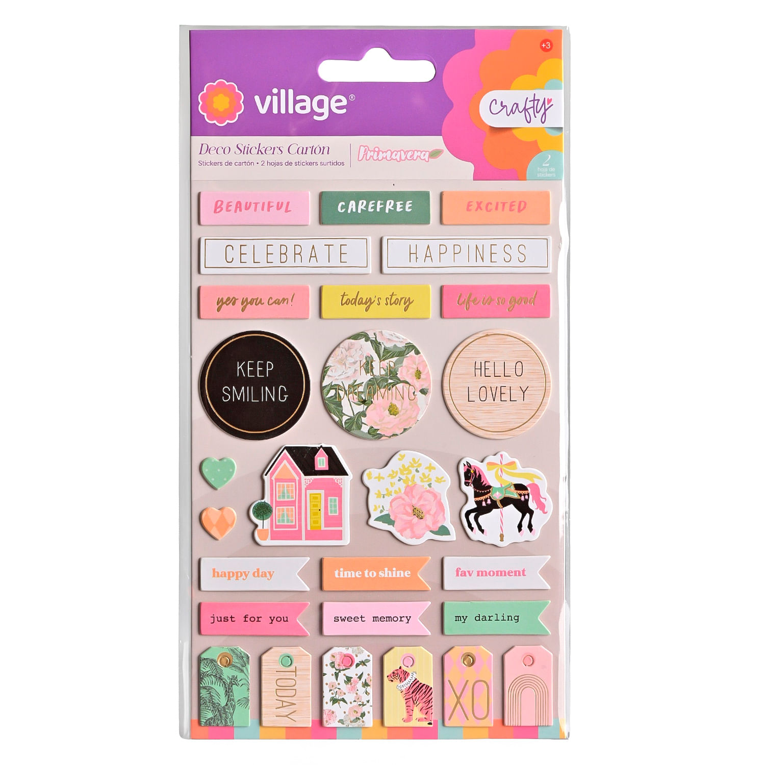 Decoración Stickers Carton Crafty Diseño 1 Village